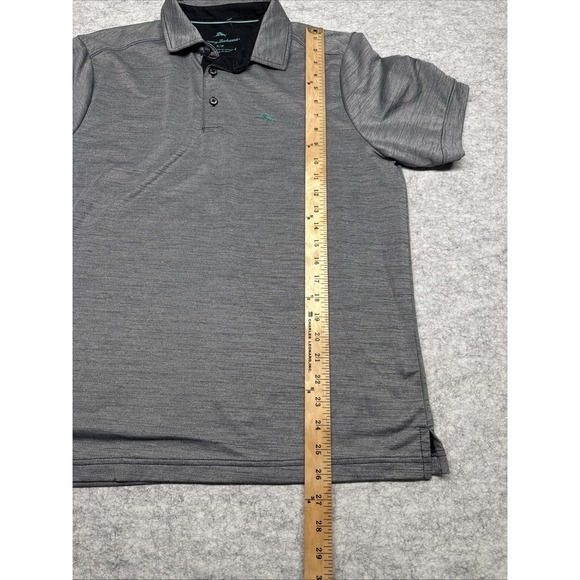 Tommy Bahama Polo Shirt Mens Size Small Gray Short Sleeve - Picture 2 of 8